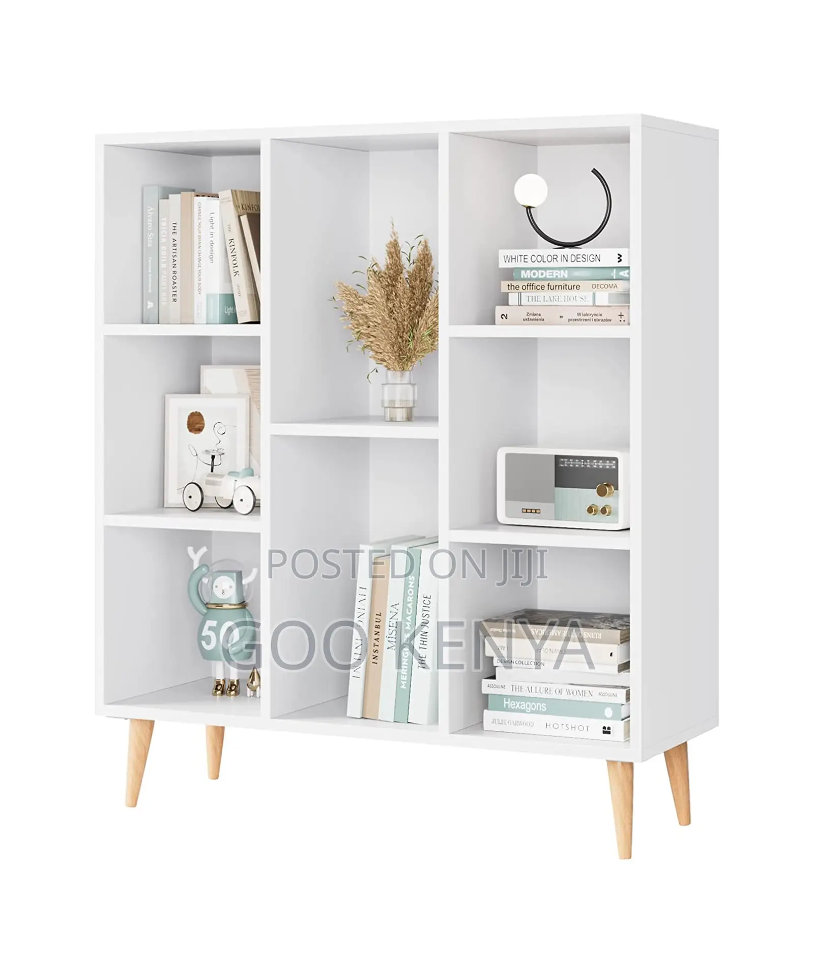 Office Book Case; Free-Standing Display Storage Cabinet