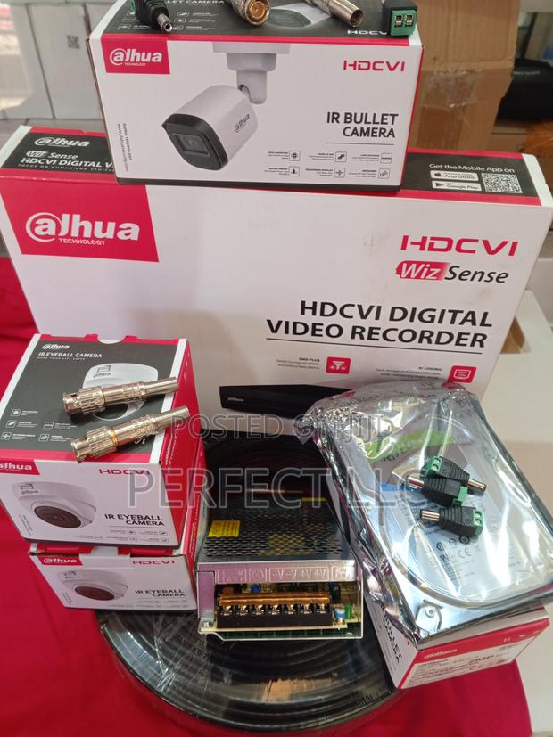 4 Channel Full Set Dahua 2mp CCTV Cameras Kit