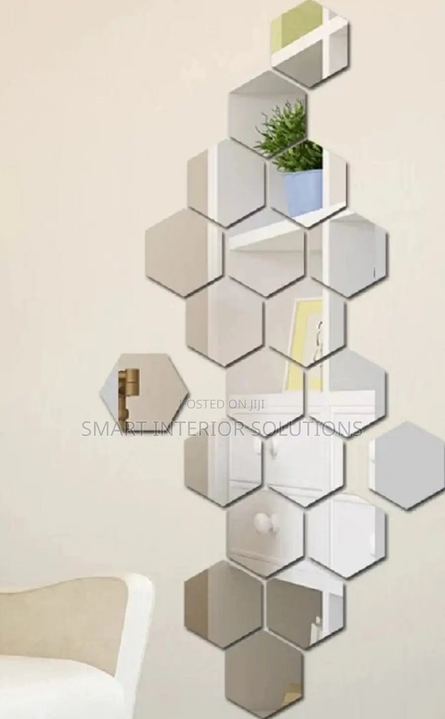 Stylish Hexagonal Mirrors