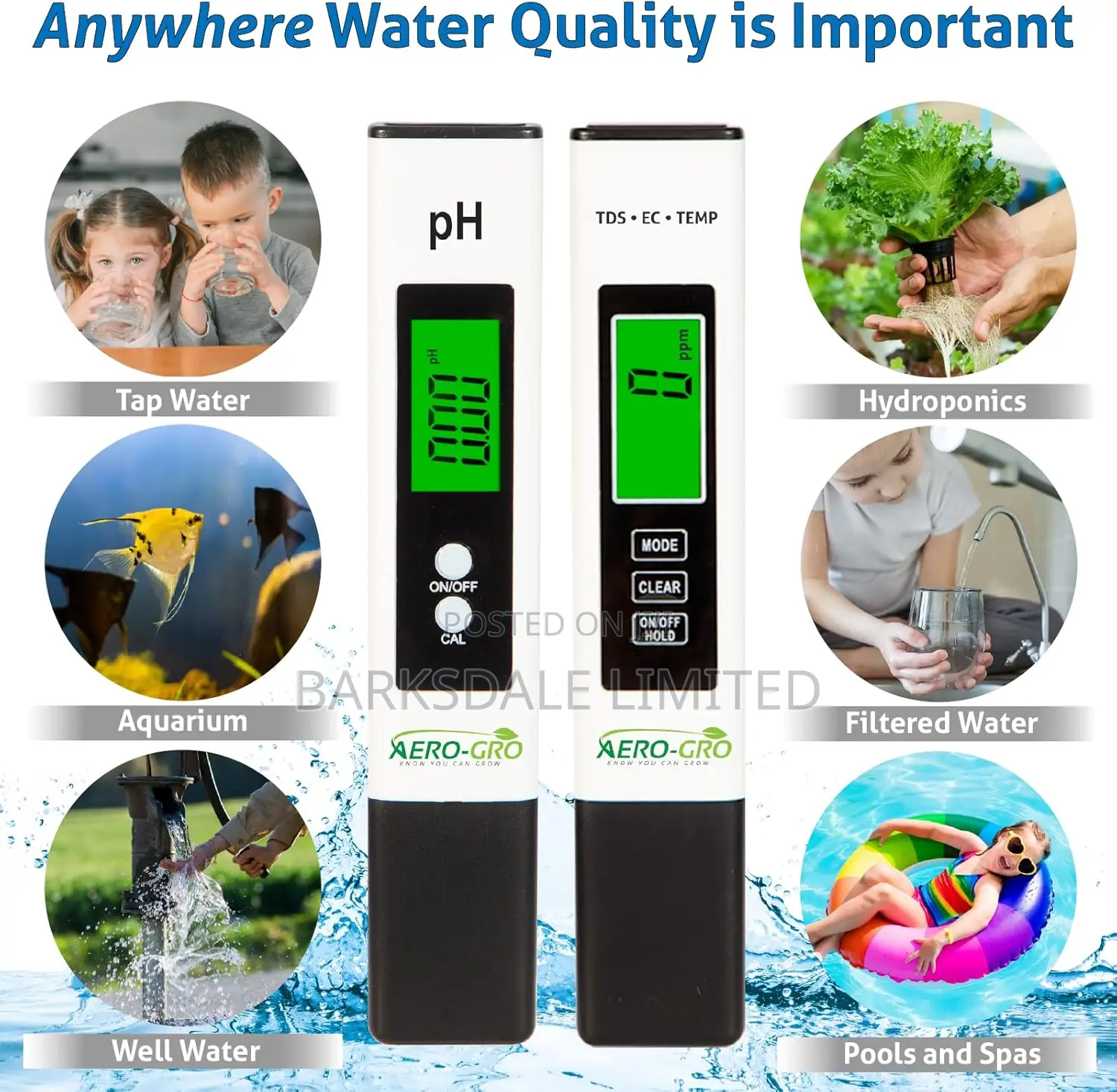 4 in 1 Ph TDS Meter Temperature Aquarium Water Tester Pool