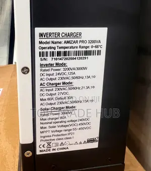 Amizar Pro Solar Hybrid Inverter 24v 3200a/3000w