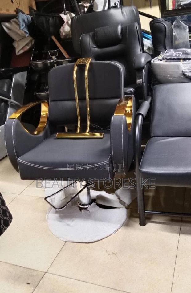 Black Gold Executive Salon Styling Chair