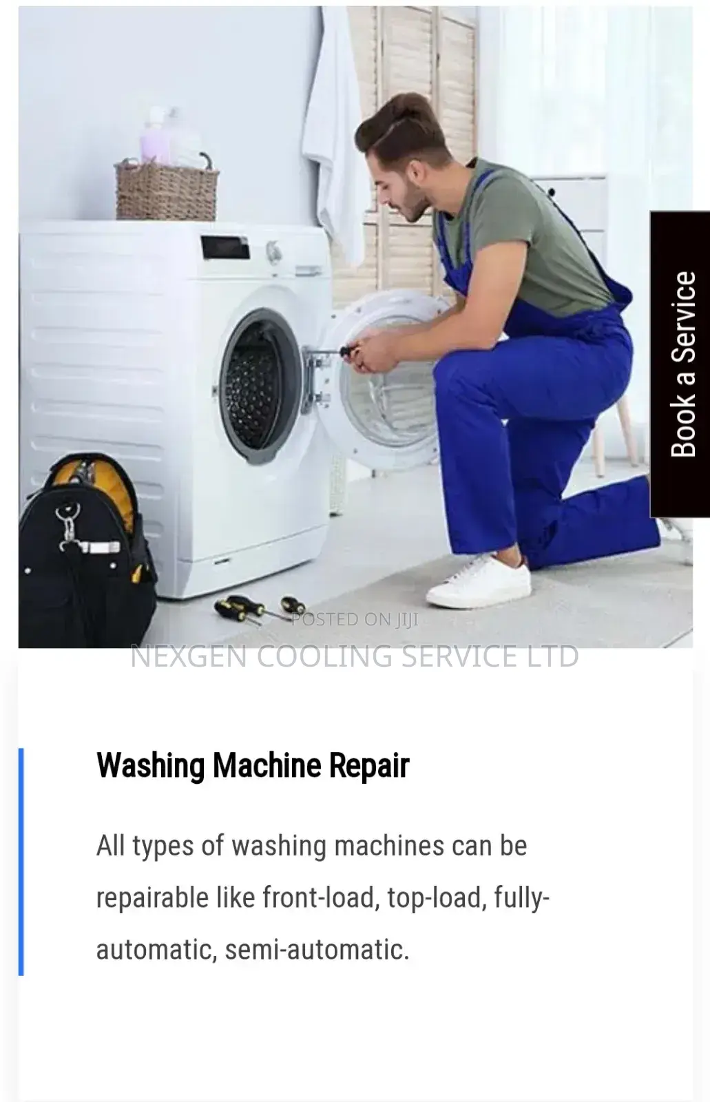 Washing Machine Repairing Services.