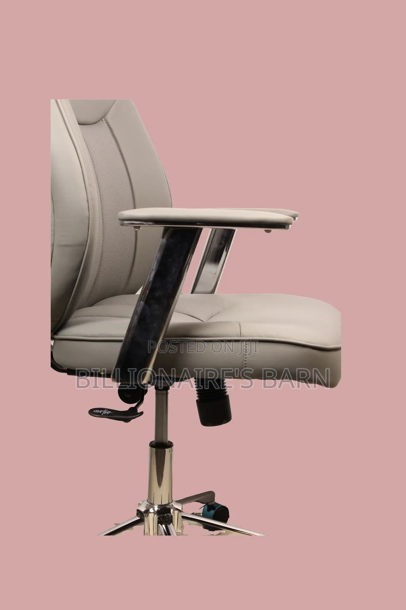 Grey Executive Leather Office Chair — High-density Foam Seat #301!