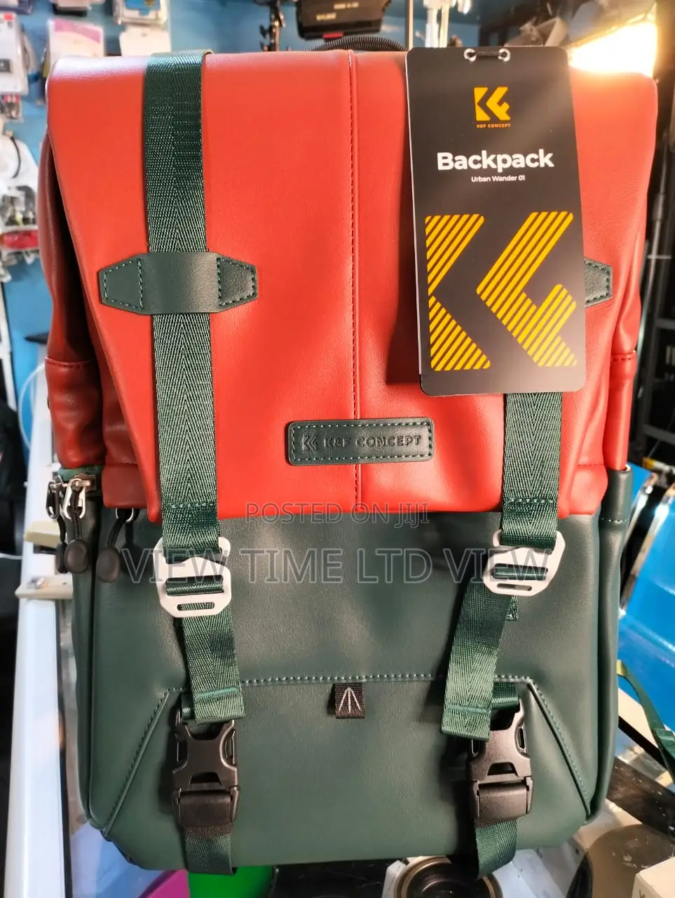 K F Concept Urban Wander 20l Camera Backpack/Bag Green/Red