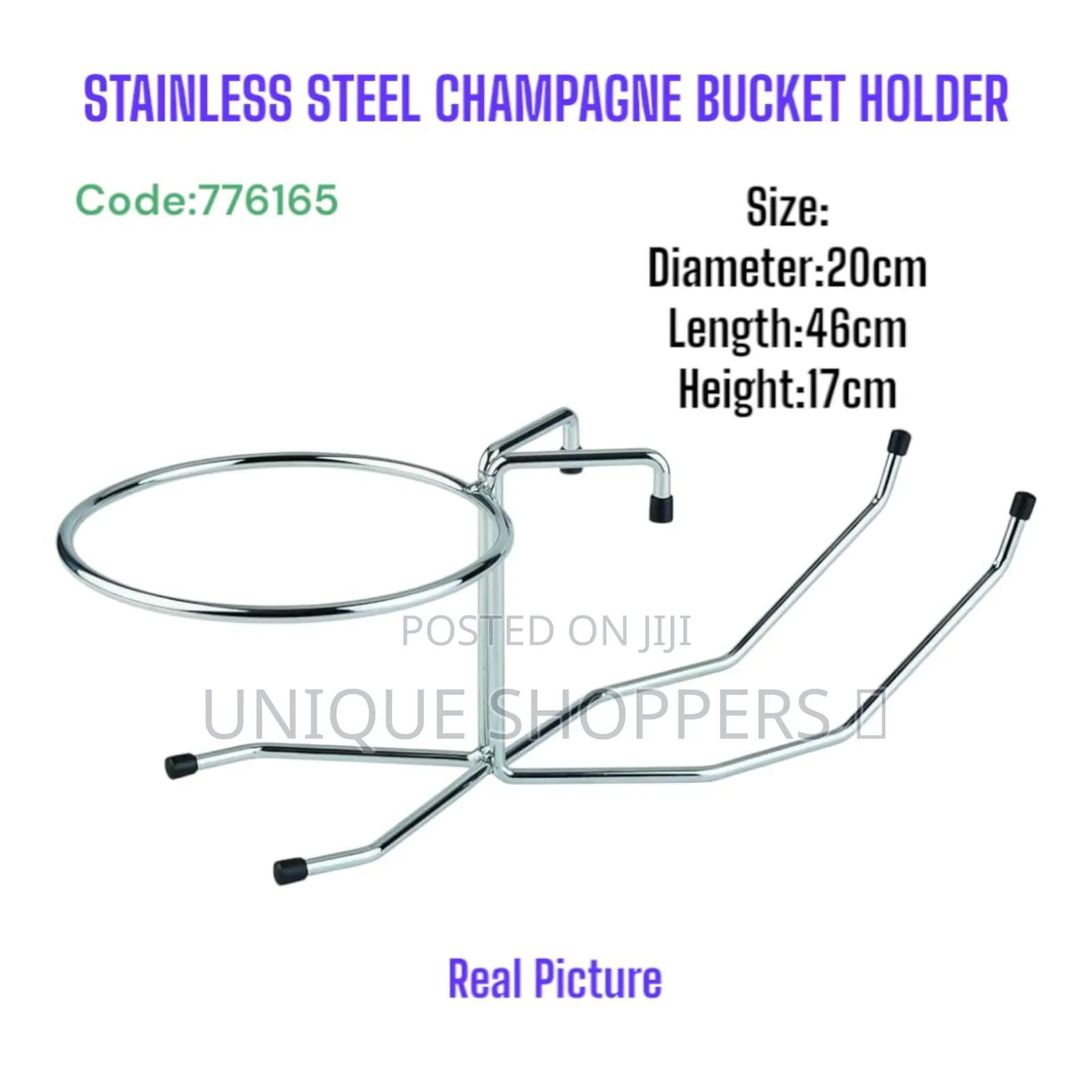  *Code:776165*
Stainless Steel Champagne Bucket Holder.