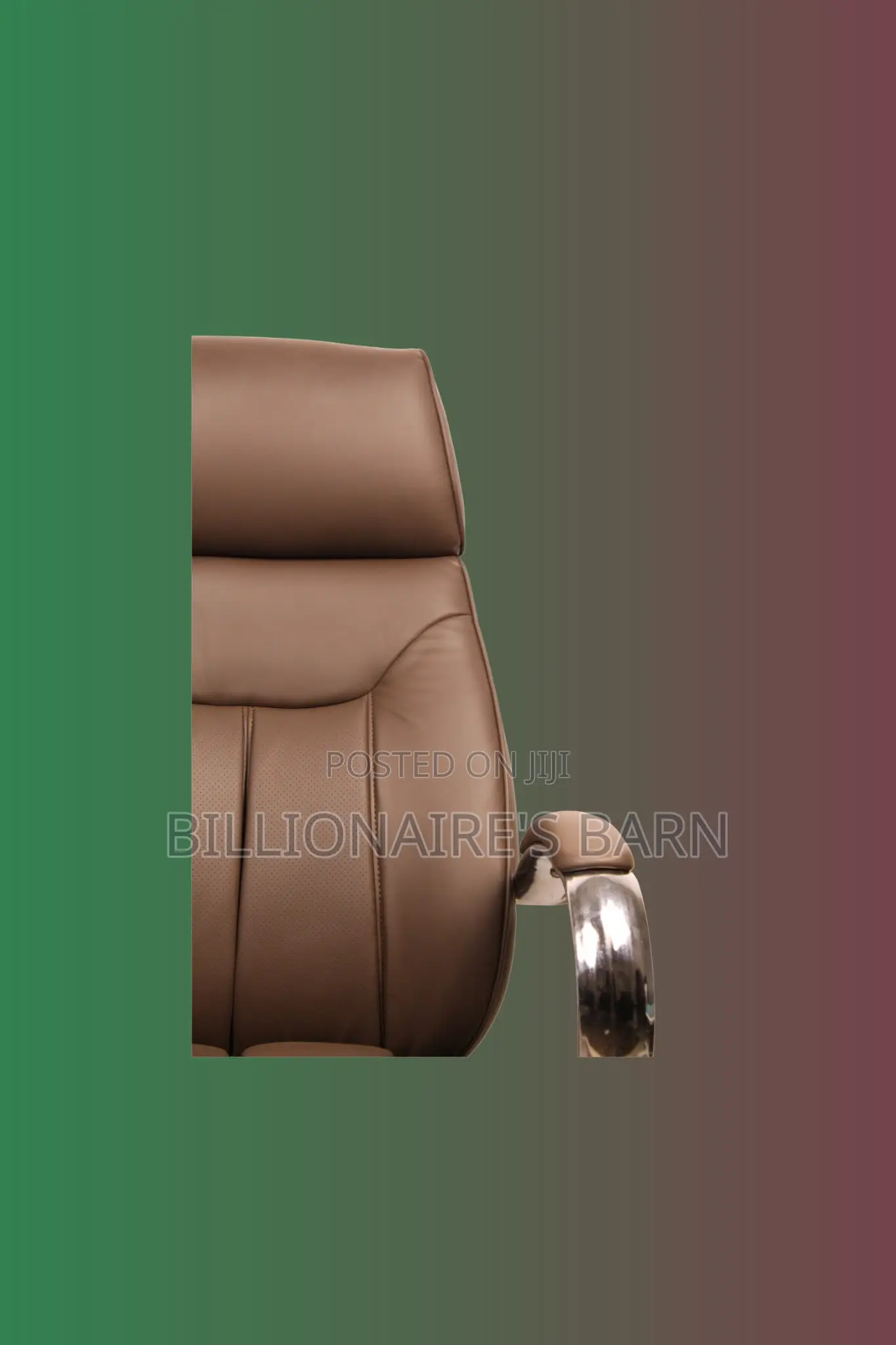 Stylish Brown Executive Leather Office Chair — Boosts Posture Focus