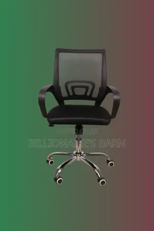 Supportive Secretarial Mesh Office Chair — Smooth-Rolling Mobility