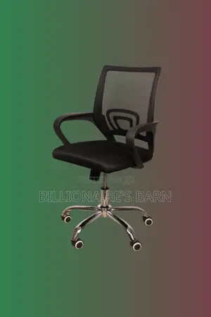 Supportive Secretarial Mesh Office Chair — Smooth-Rolling Mobility