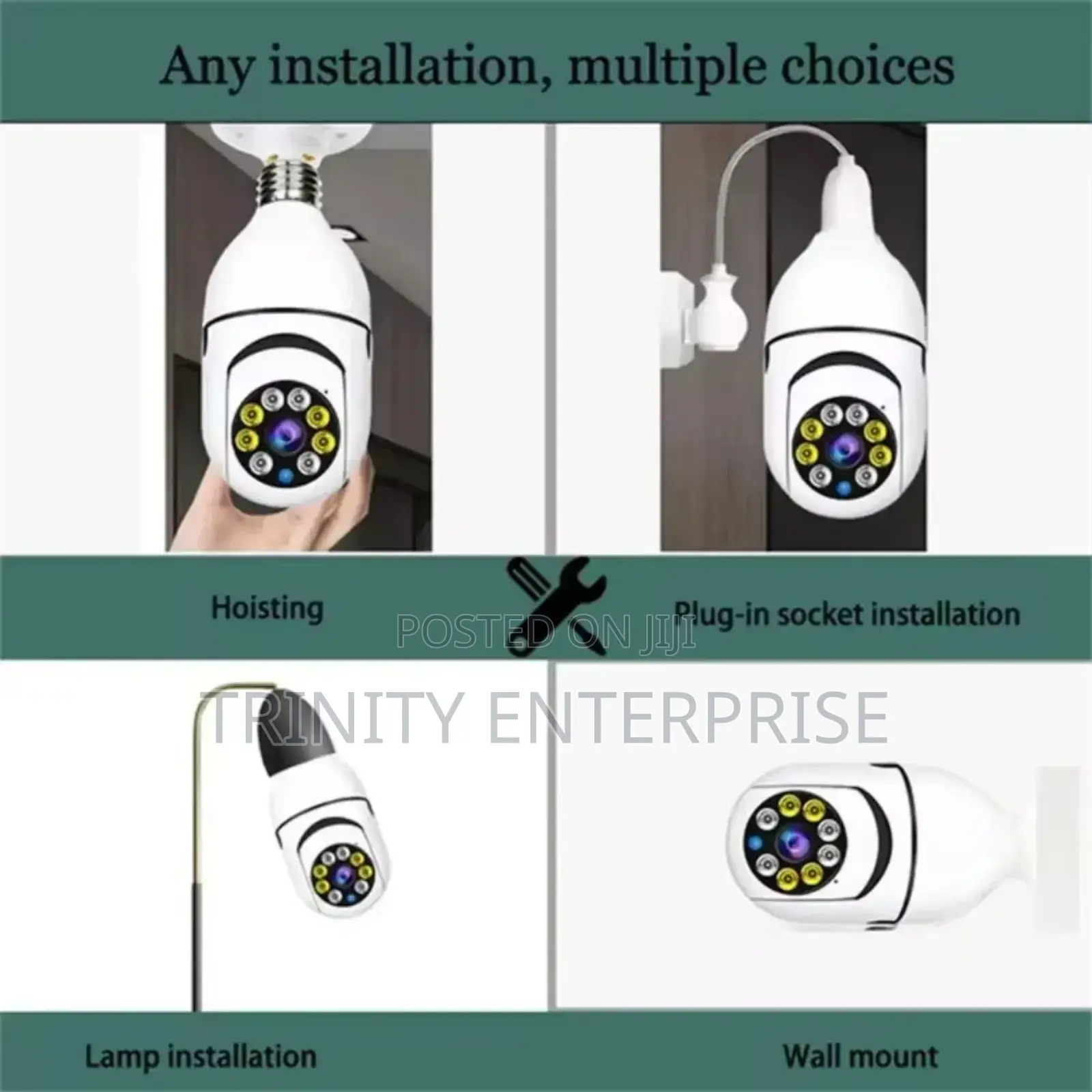 Wifi CCTV Camera 1080p Wireless 360 Degree CCTV Security Light
