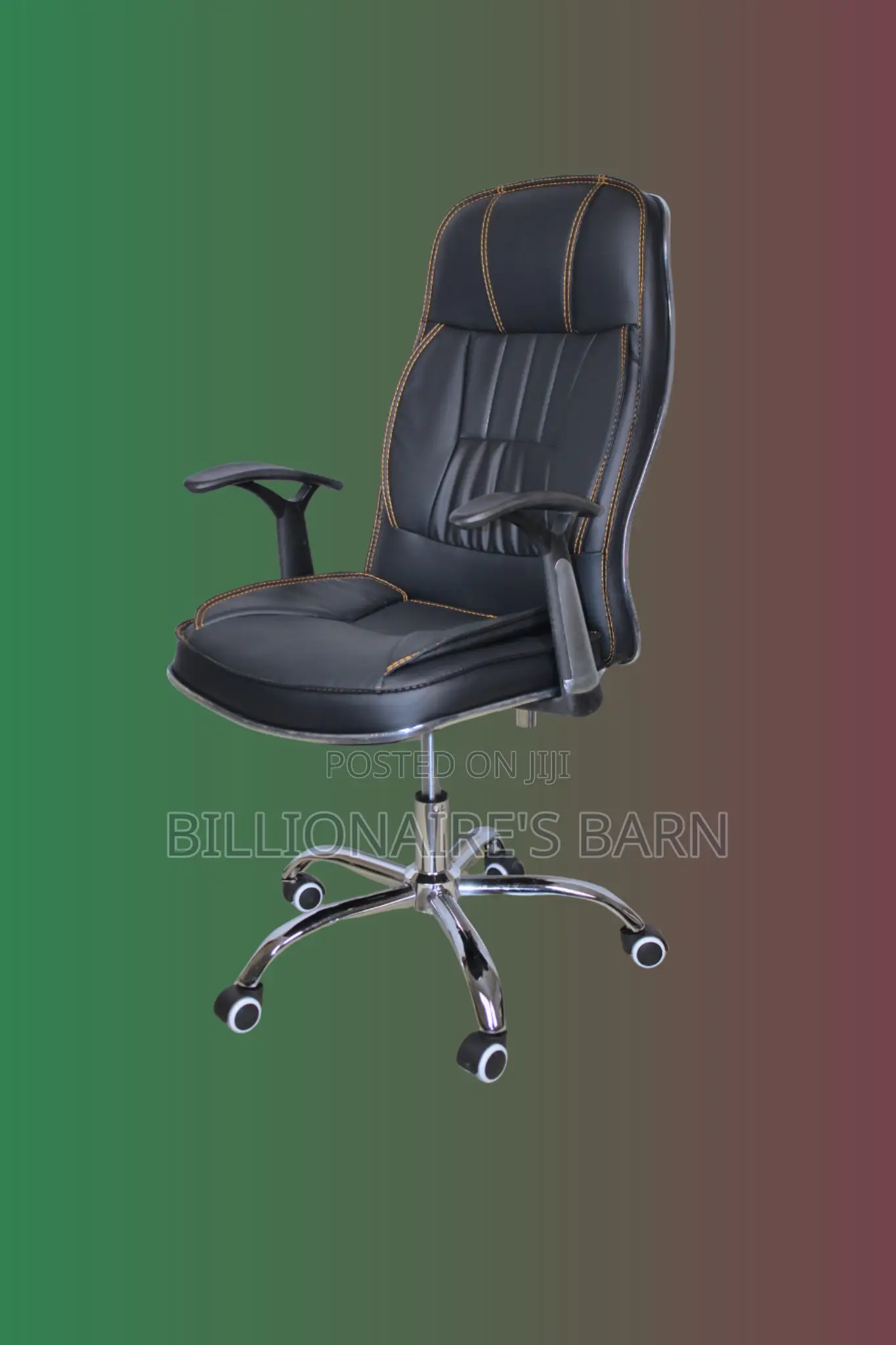 Executive Leather Office Chair (High-Back) — Fast Seller