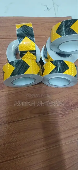 Reflective Tape Yellow Black 5cm×25m