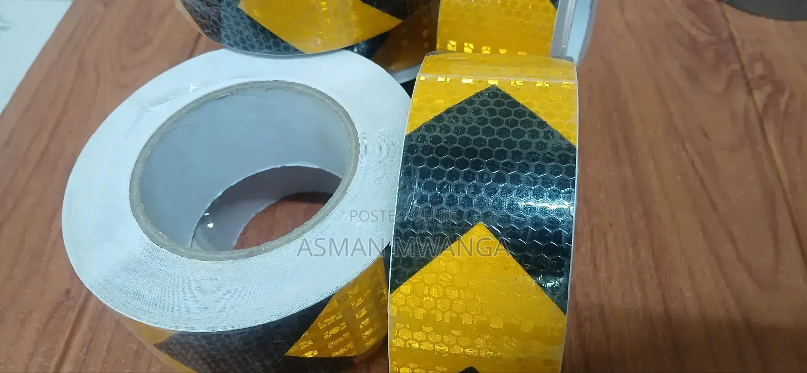 Reflective Tape Yellow Black 5cm×25m