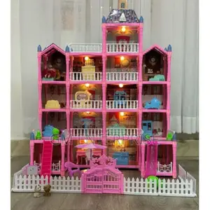 Villa Doll House,Kids Dream Dollhouse, Multi-Story Doll Playset,