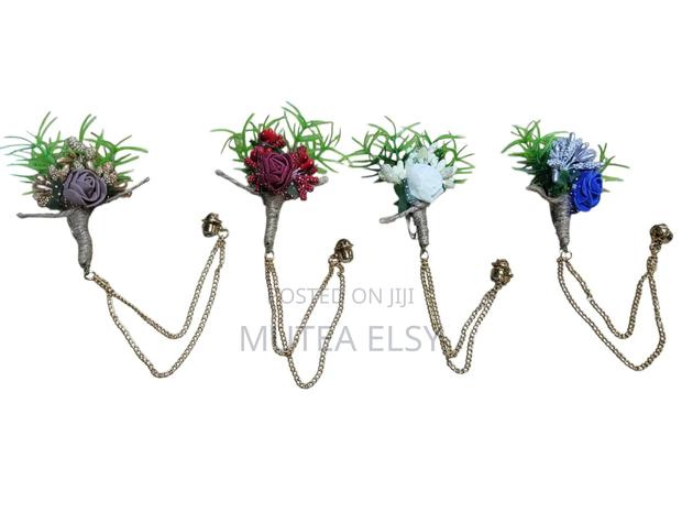 White,Blue Purple Flowers Lapel Chains - thumbnail 3