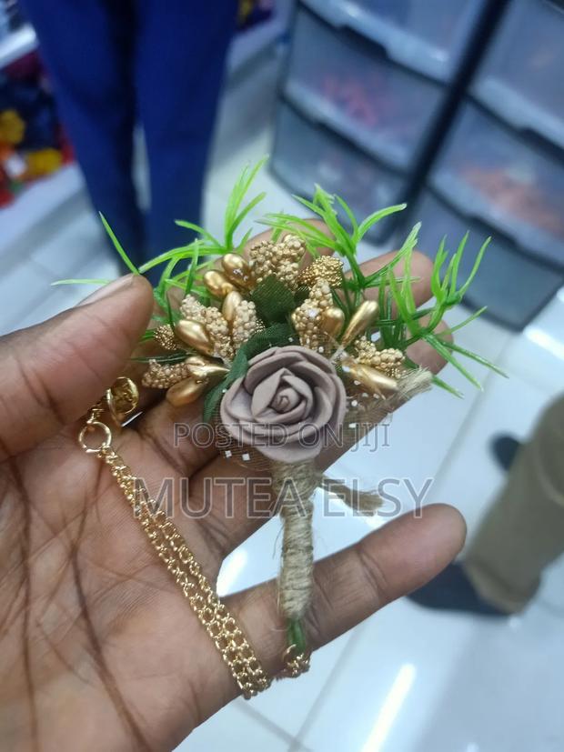 White,Blue Purple Flowers Lapel Chains - main view