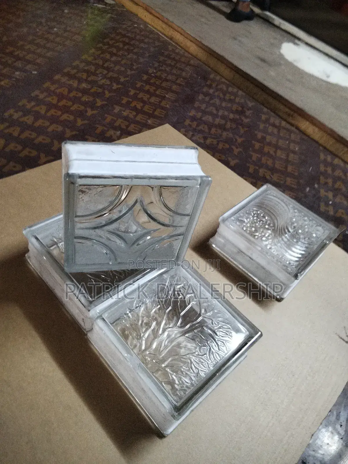 Cloudy Glass Block