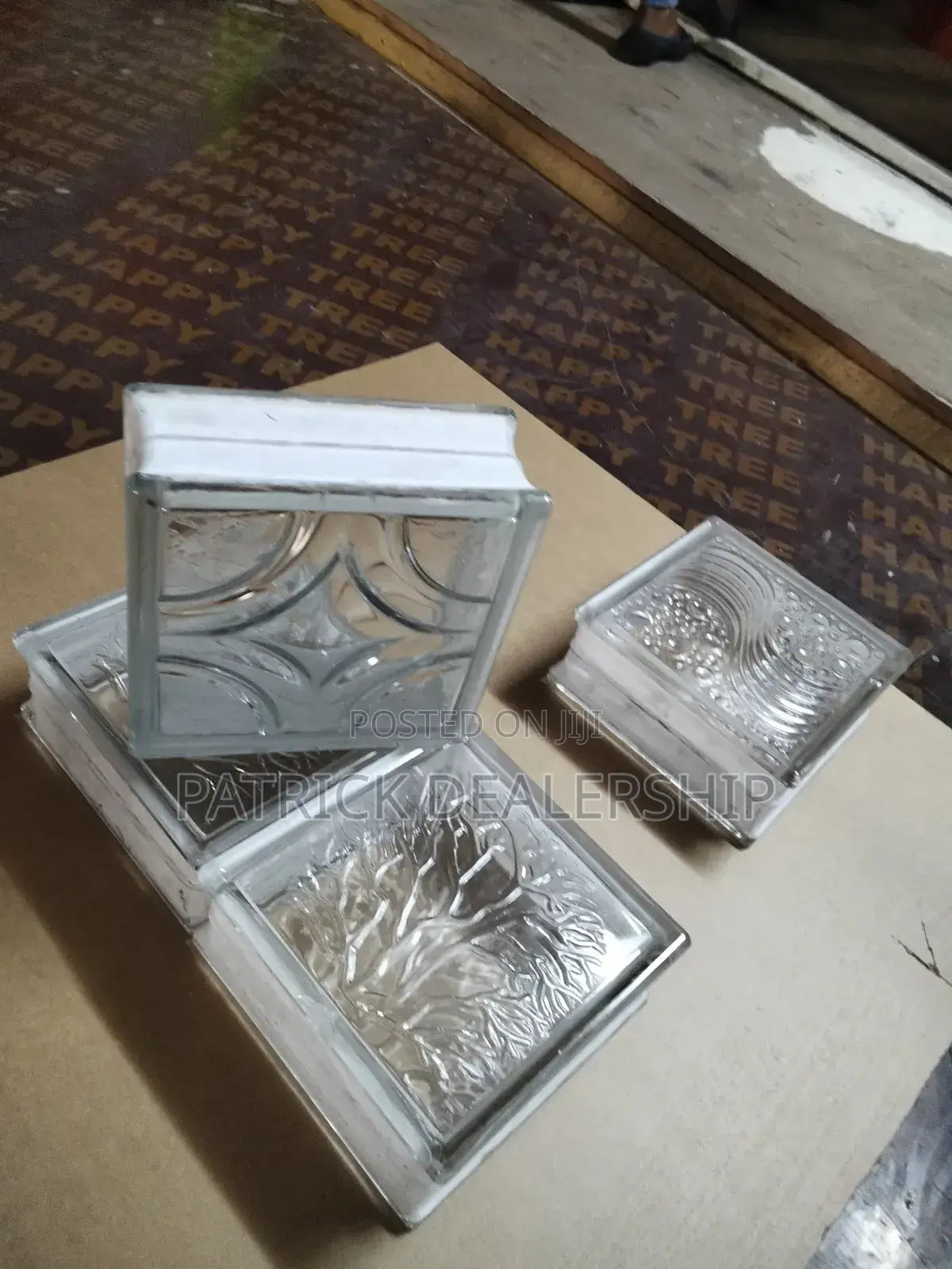 Cloudy Glass Block