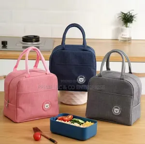 Insulated Lunch Bag Grey, Blue, Pink
