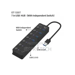 7 Data Usb Port With Power Switches Each