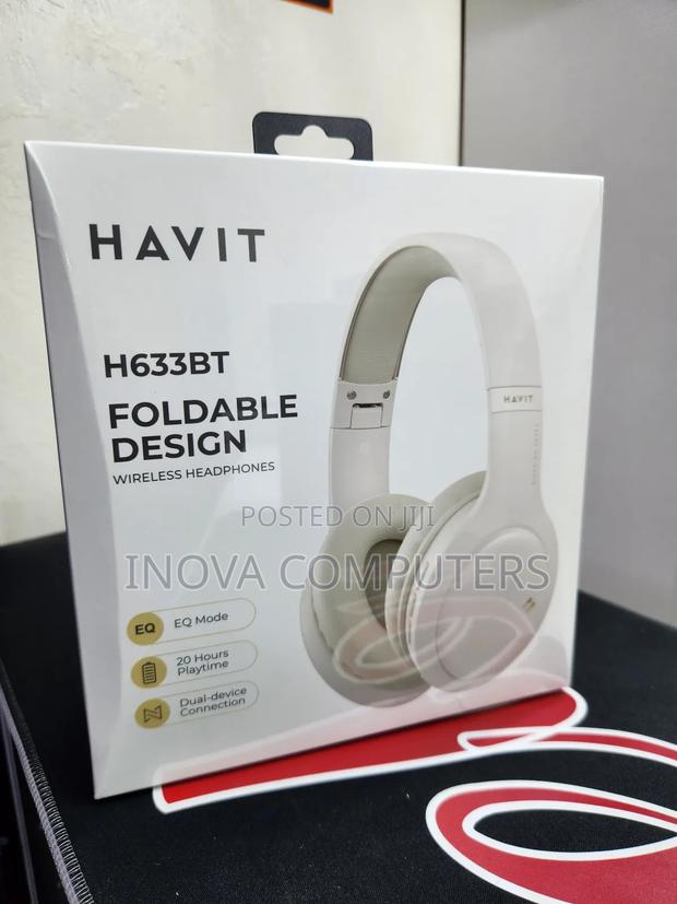 Havit H633bt Wireless Foldable Headphones – Beige - main view