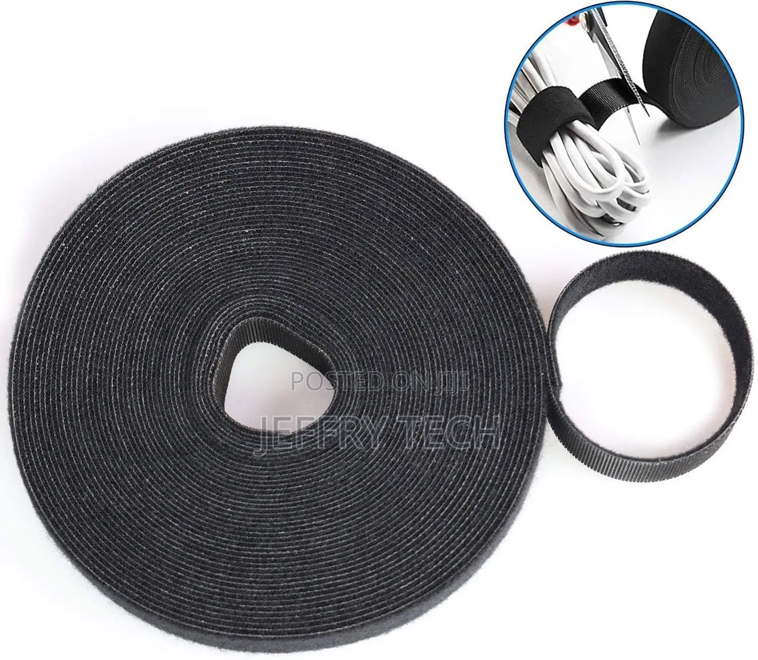 Cable Ties Hook and Loop Straps 2cm Extra Long 10m Strong Reausable