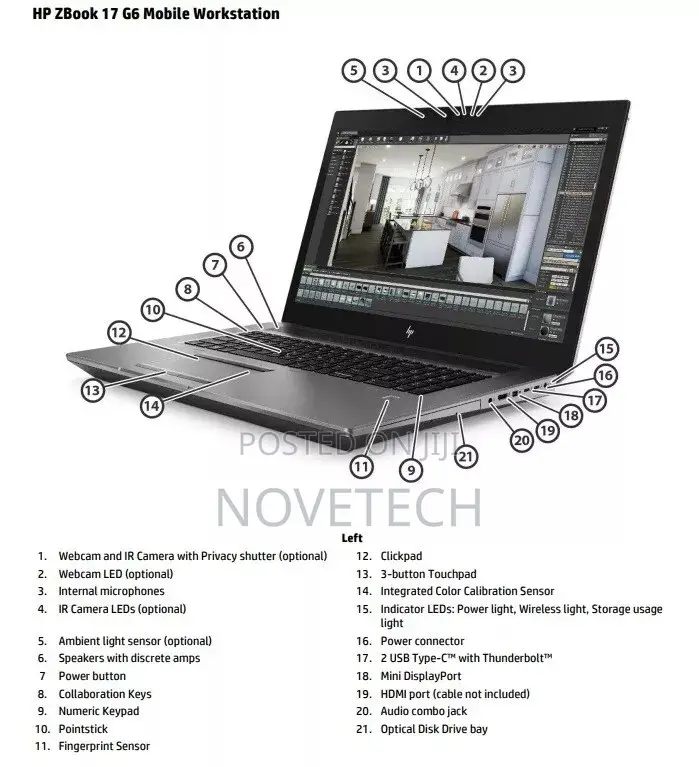 Laptop HP ZBook 17 G6 32GB Intel Core I7 SSD 512GB