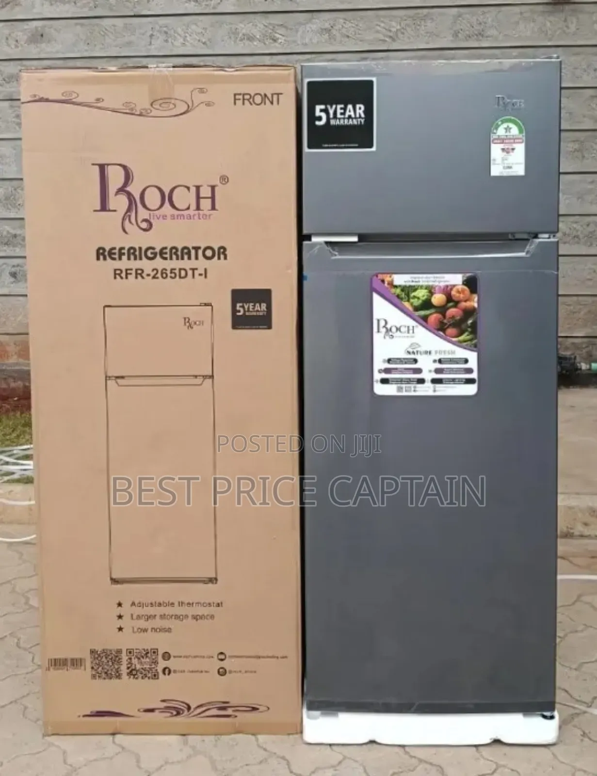 Roch 211 Litres Double Door Refrigerator