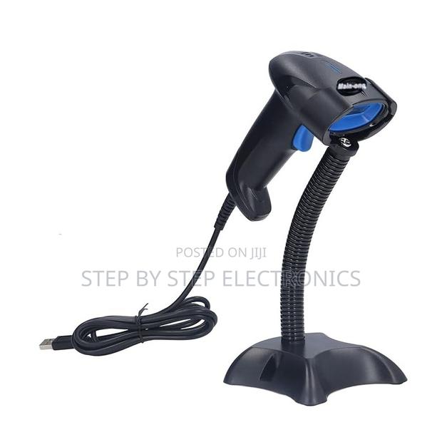 Wired Handheld Laser Barcode Scanner Reader With Stand