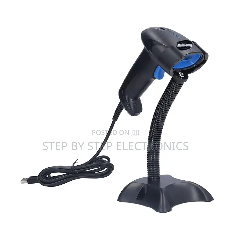 Wired Handheld Laser Barcode Scanner Reader With Stand