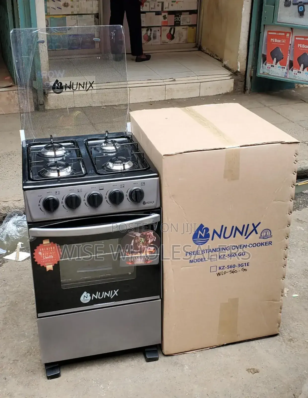 Nunix Full Gas 50 By 55 Free Standing Cooker With Gas Oven
