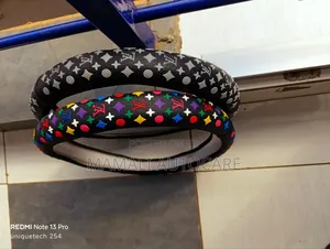 Lv Branded Steering Wheel Cover Universal Car Accessory