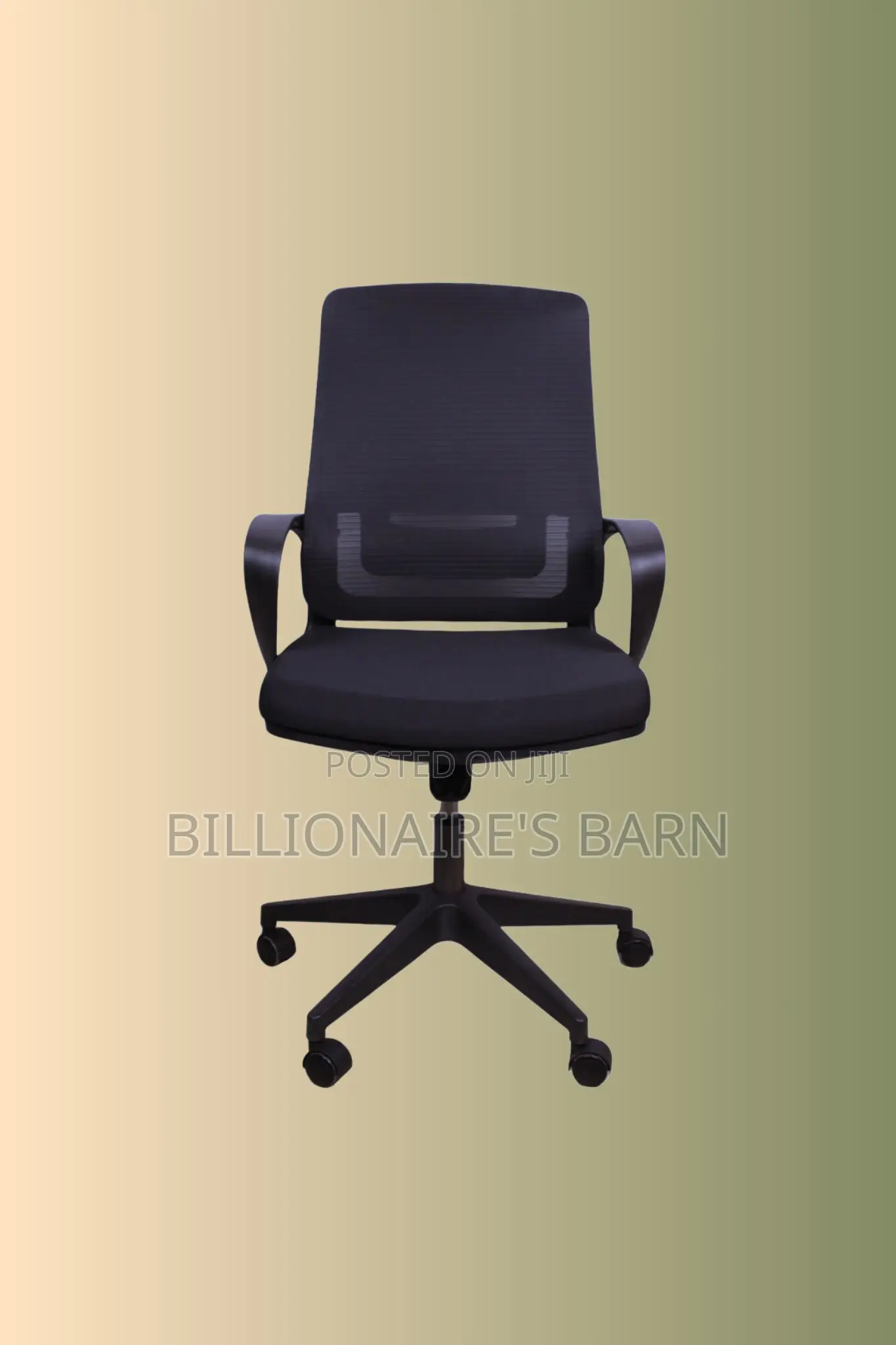 Black Ergonomic Mesh Office Chair | Breathable High-Density Foam Seat