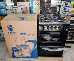 50×55 Euroken 3+1 Standing Cooker With Electric Oven Cooker.