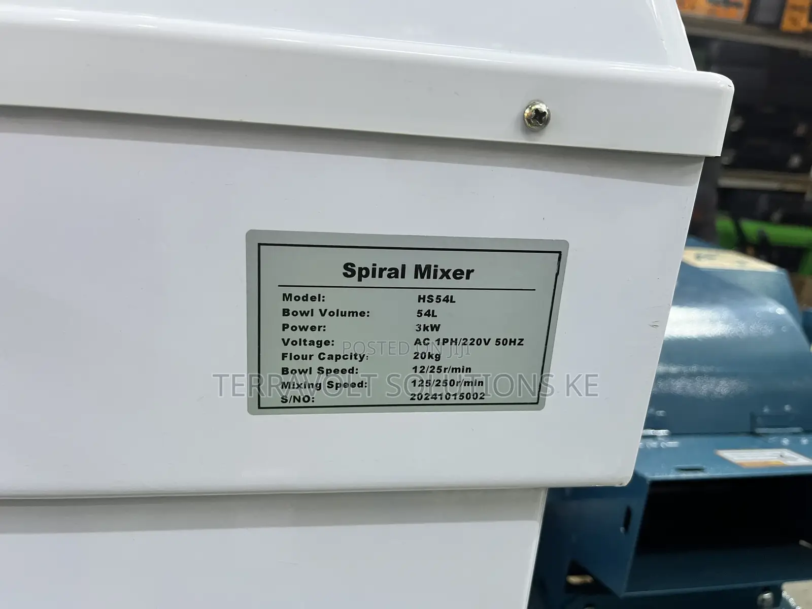 Spiral Dough Mixer 54l