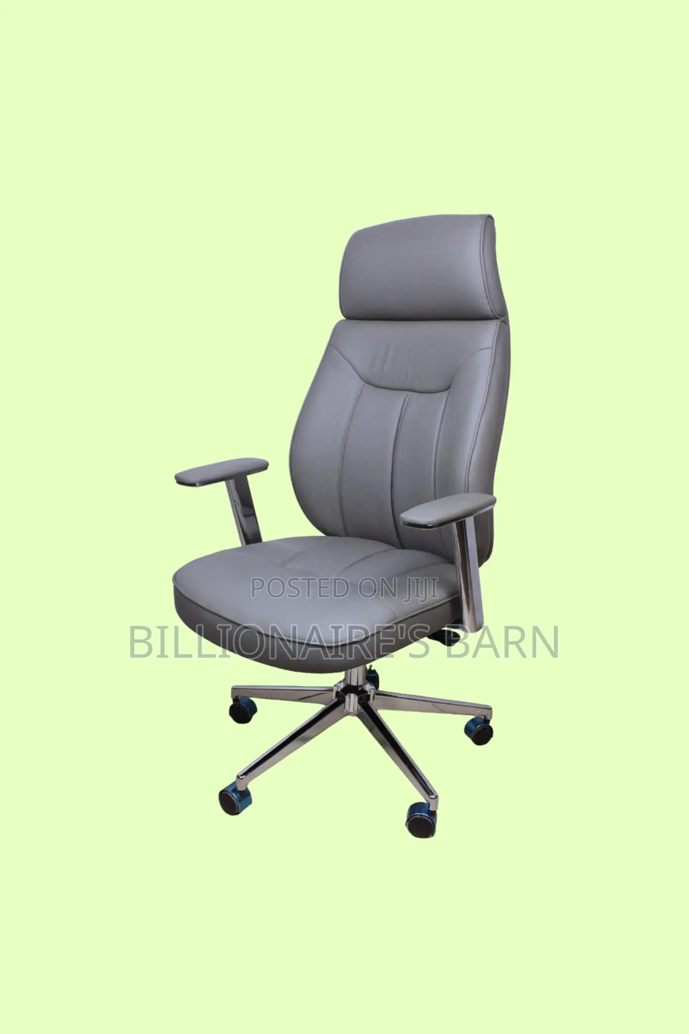 Grey Executive Leather Office Chair (Best-Seller) — Limited Stock