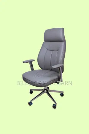 Grey Executive Leather Office Chair (Best-Seller) — Limited Stock