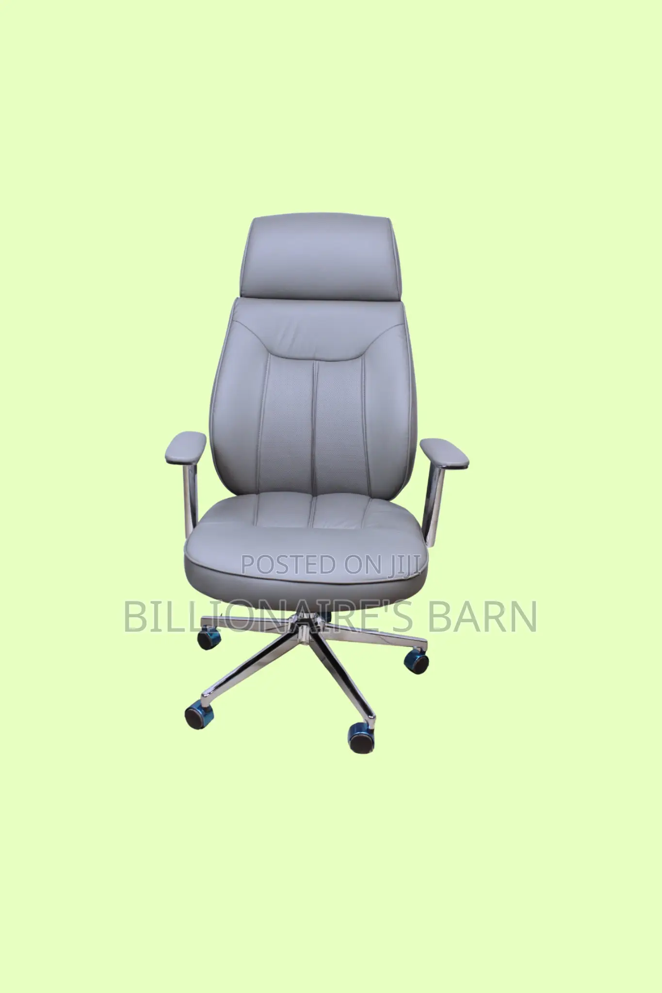 Grey Executive Leather Office Chair (Best-Seller) — Limited Stock