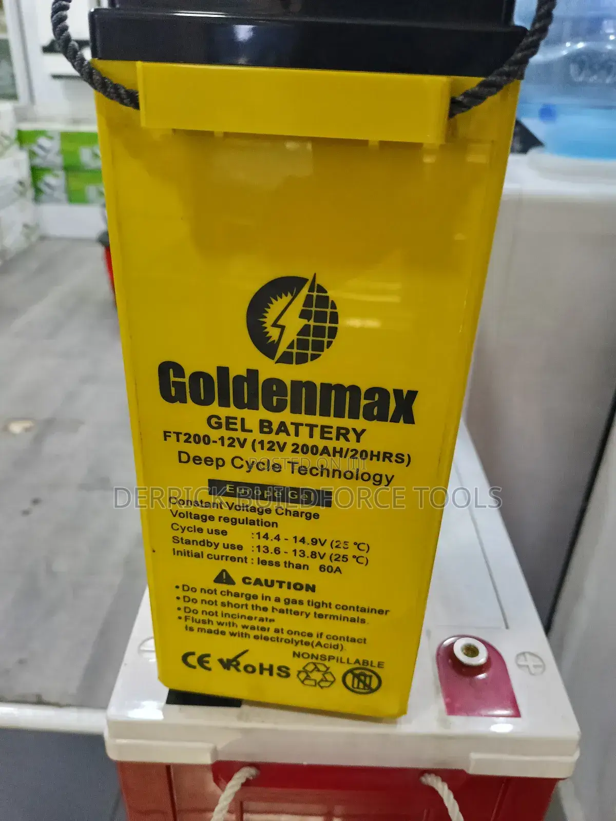 Goldenmax 200ah 12v Gel Deep Cycle Slim Battery