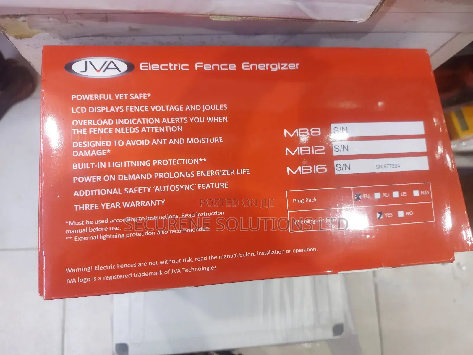 Jva Mb16 Electric Fence Ip Energizer.