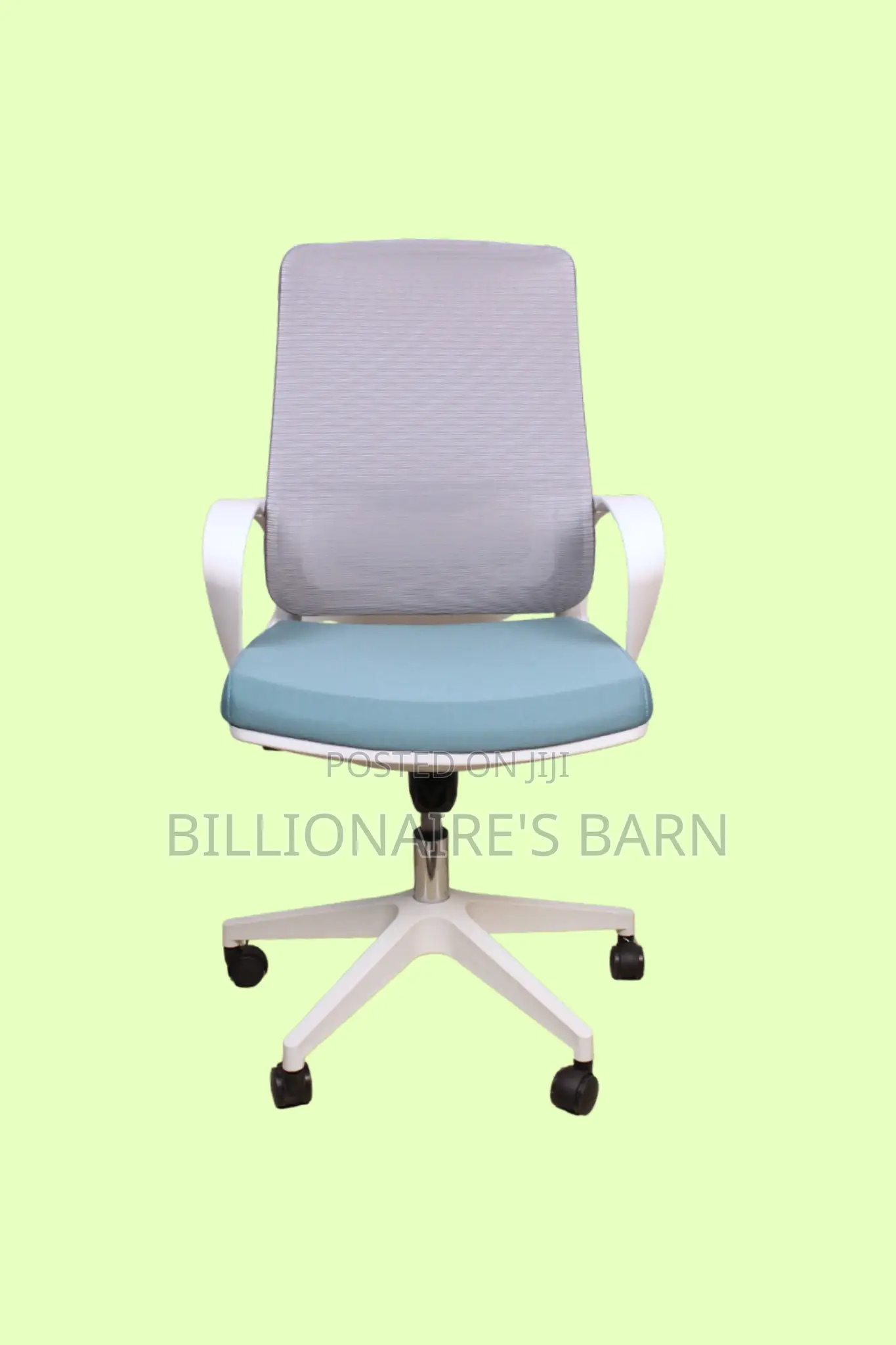 White Ergonomic Mesh Office Chair — Breathable in Hot Weather