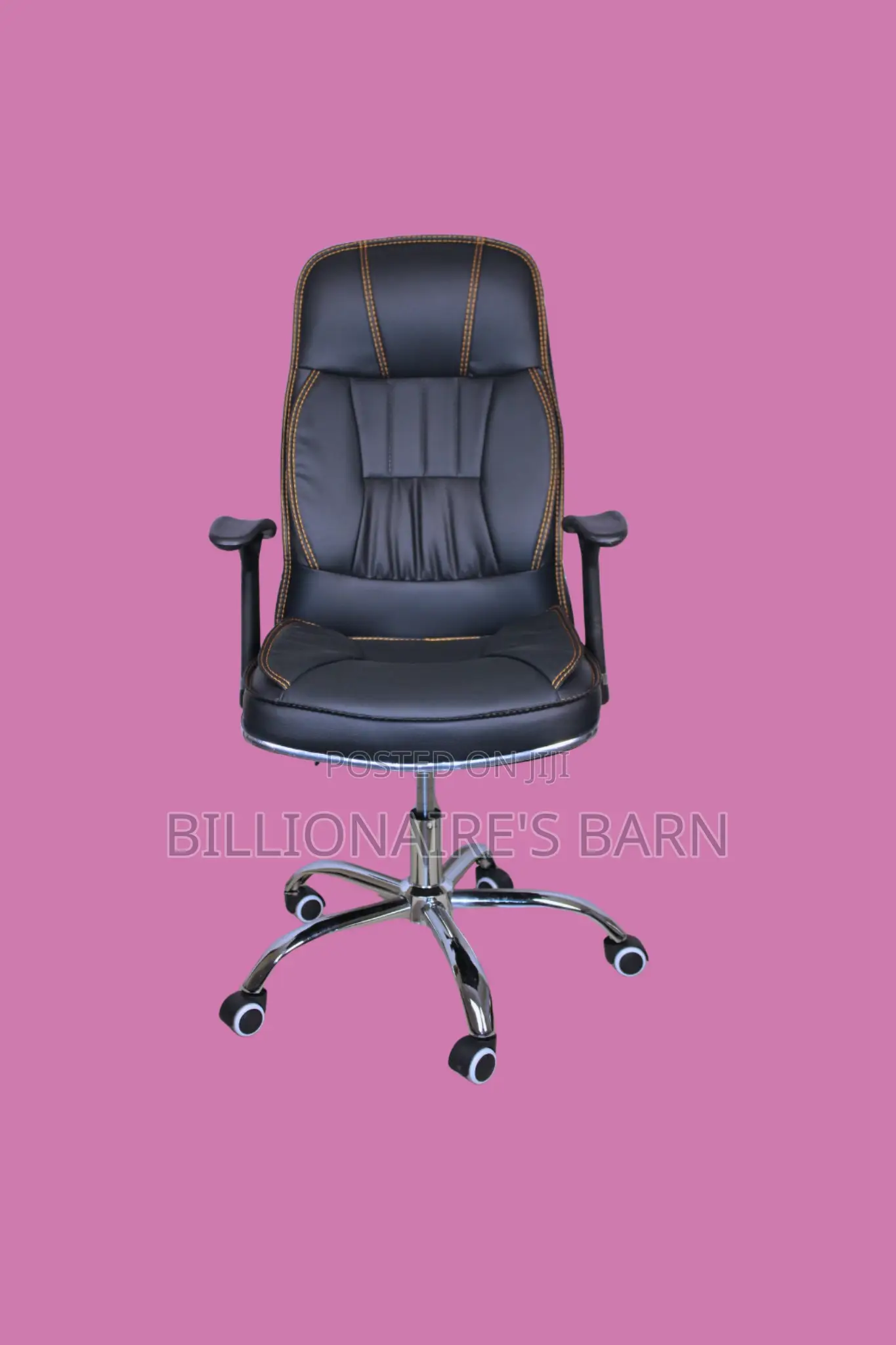 Executive, Leather Office Chair (Space-Saving).— Limited Stock
