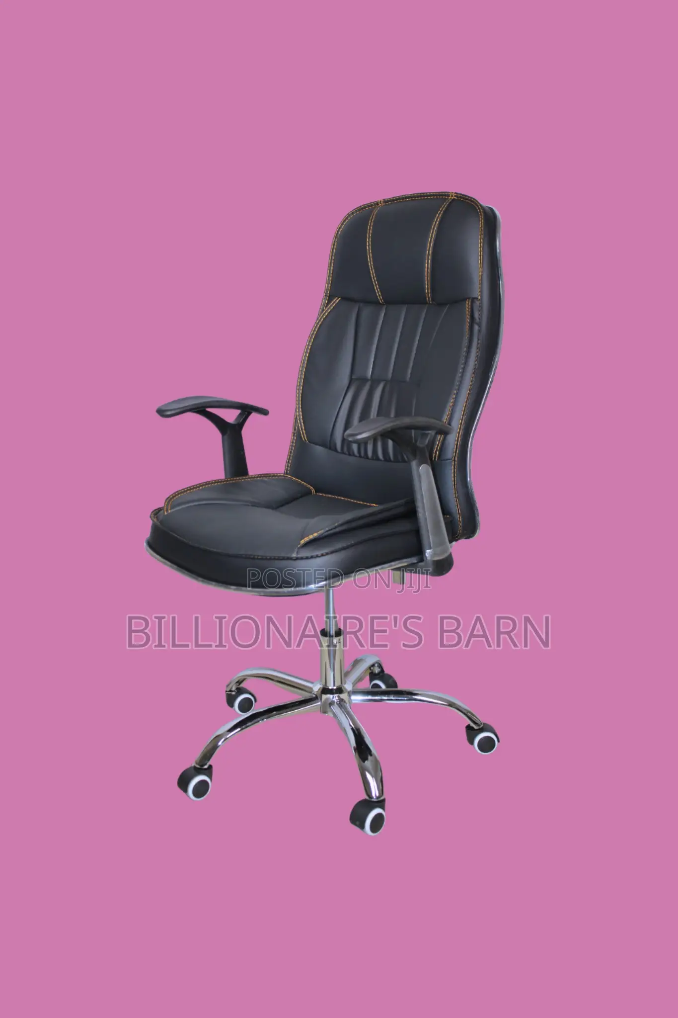 Executive, Leather Office Chair (Space-Saving).— Limited Stock