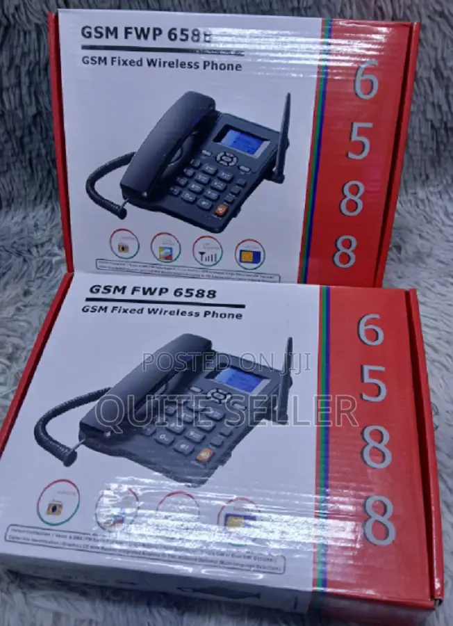 GSM Fixed Landline Wireless Desktop Phone Ets 6588 Reliable for Comm.