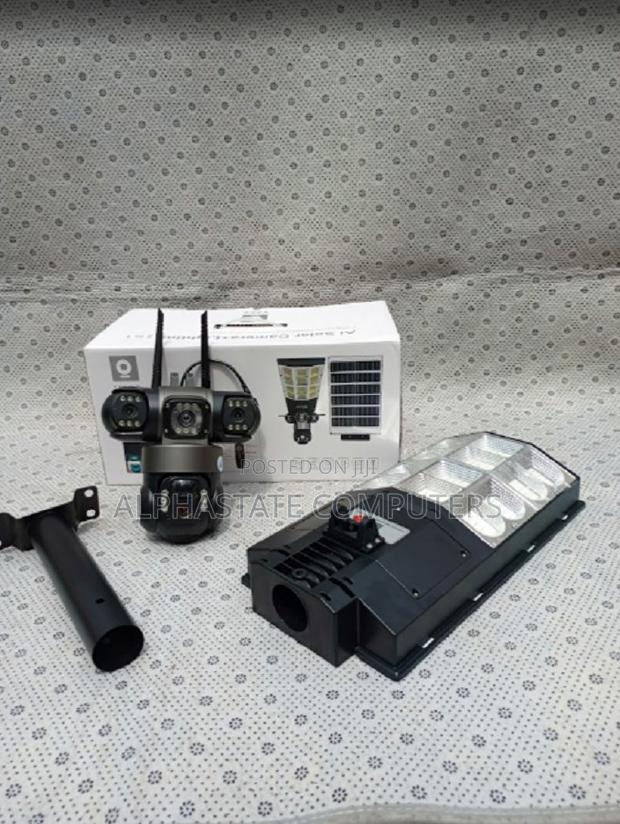 180w V380 Triple Lens 4g 3 Lenses Solar Floodlight Camera