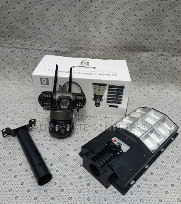 V380 Street Light Wireles 4g Solar Camera Triple Lens Camera