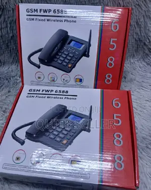 New - GSM Fixed Wireless Phone Ets-6588 - Rechargeable Backup Battery