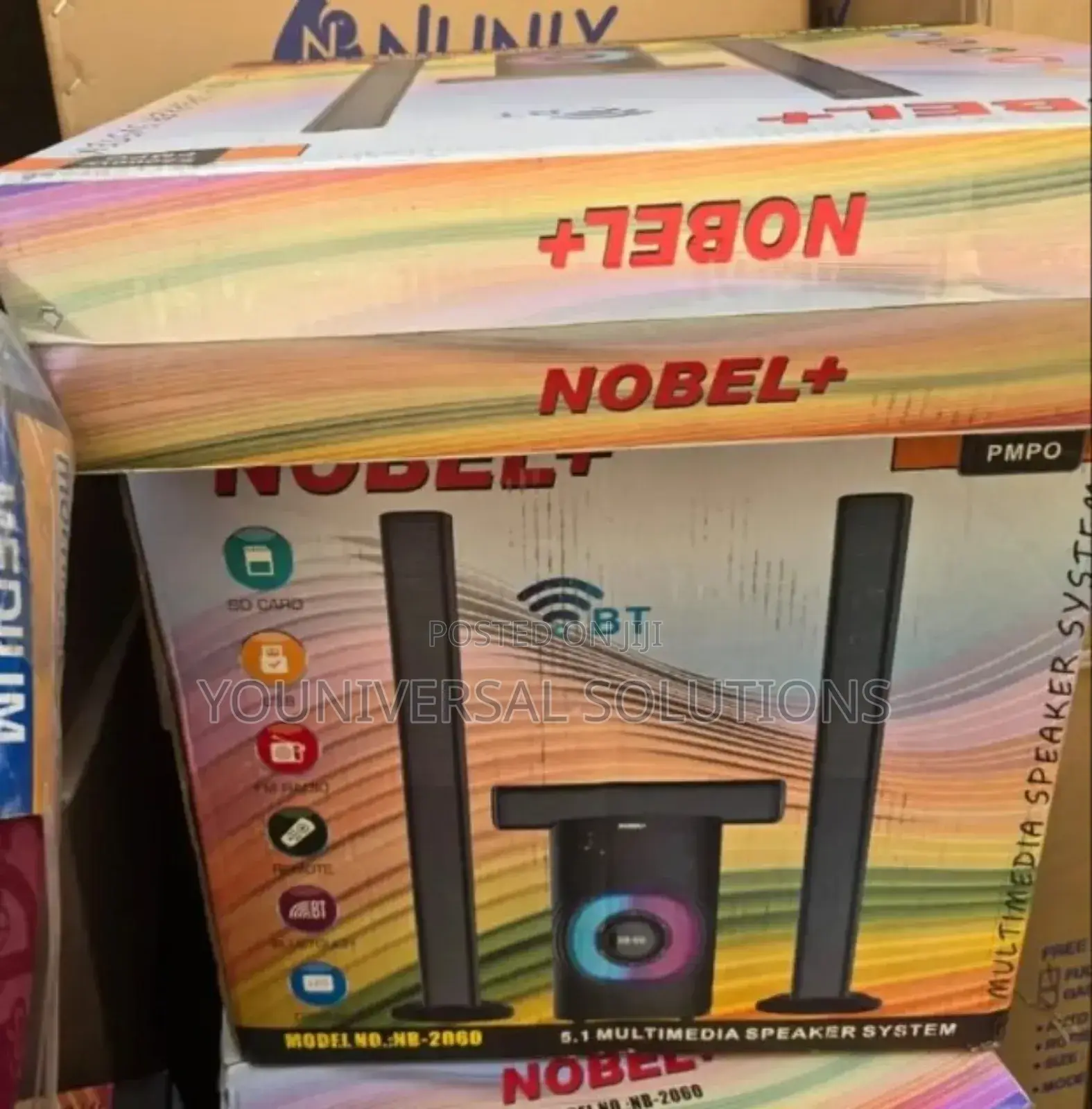 Nobel Nb-2060 5.1ch High Tech Multimedia Sound System Bt/Fm/Usb/Aux.
