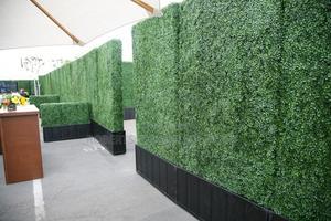 Dark Green Hedge Panels Stylish Outdoor Wall Decor - main view