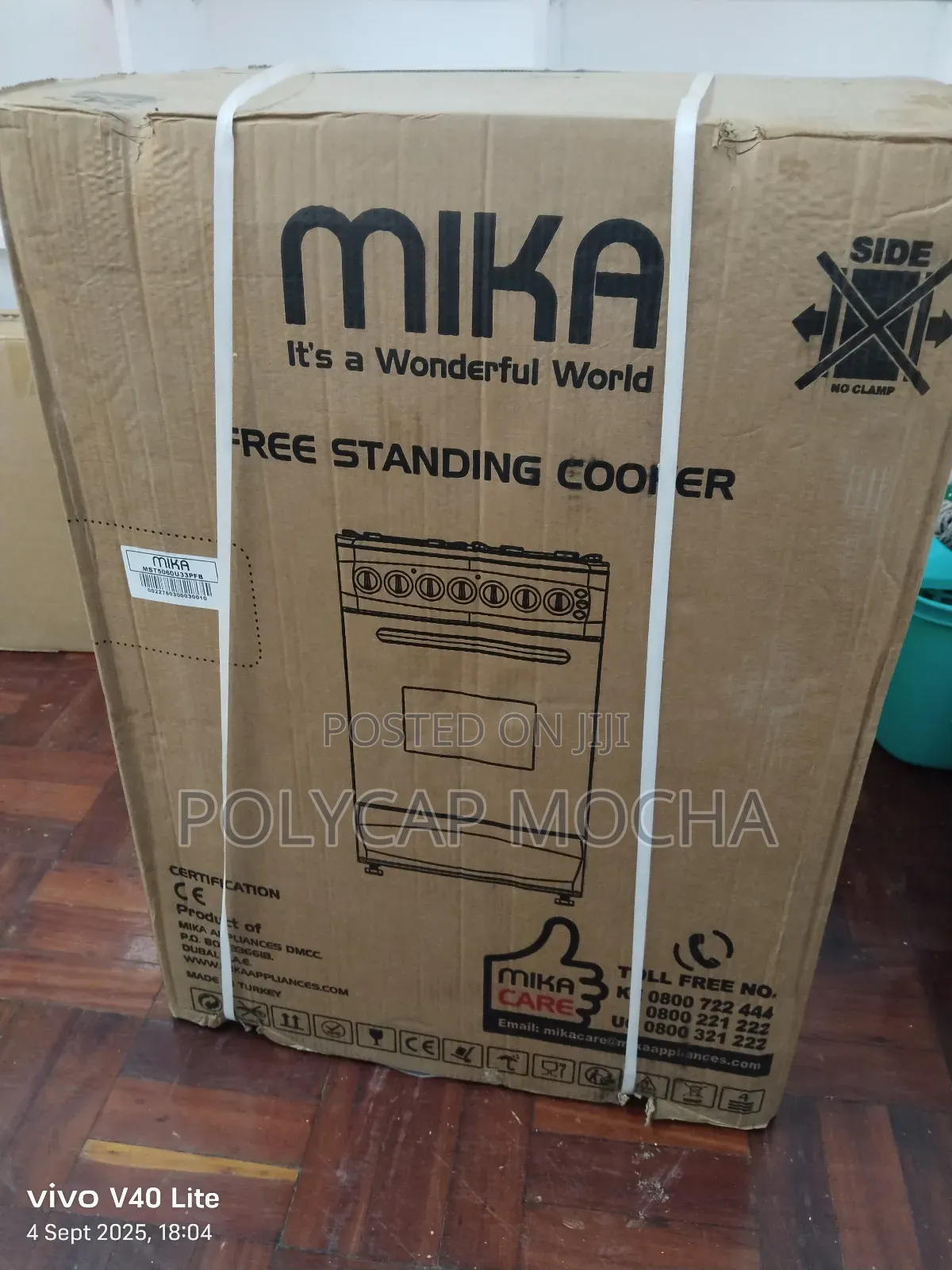 Mika Standing Cooker, 50cm X 60cm, 3 Gas Pool Jet Burners + 1 Rapid